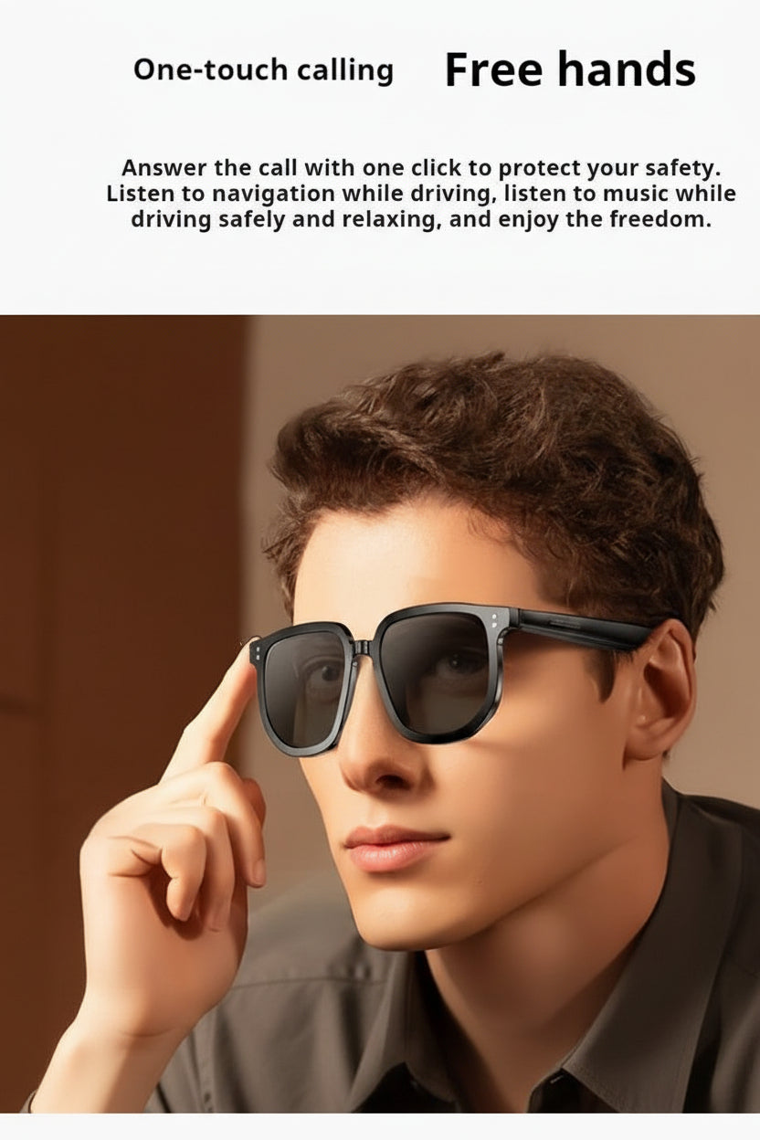 AI Smart Glasses Call Wireless Bluetooth Audio Sunglasses