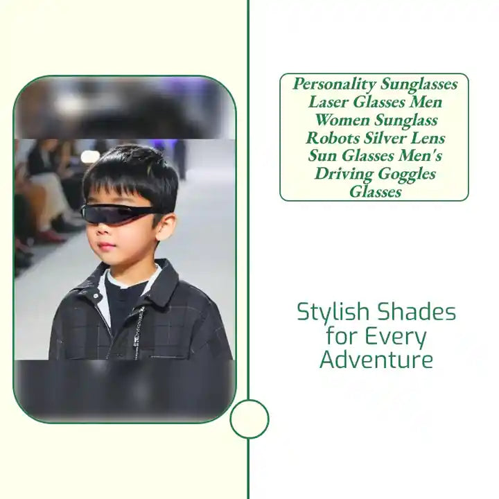 Personality Sunglasses Laser Glasses Men Women Sunglass Robots Silver Lens Sun Glasses Men's Driving Goggles Glasses by@Outfy