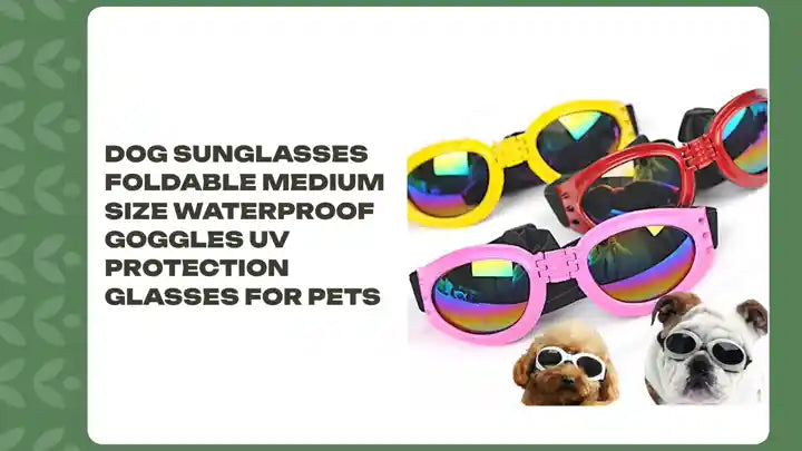 Dog Sunglasses Foldable Medium Size Waterproof Goggles UV Protection Glasses For Pets by@Outfy