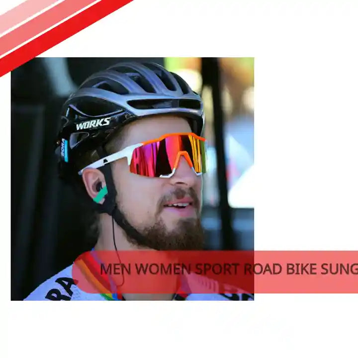 Men Women Sport Road Bike Sunglasses UV400 Cycling Glasses by@Outfy