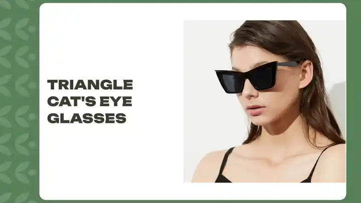 Triangle cat's eye glasses by@Outfy