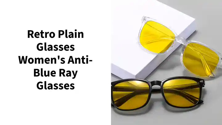 Retro Plain Glasses Women's Anti-blue Ray Glasses by@Outfy