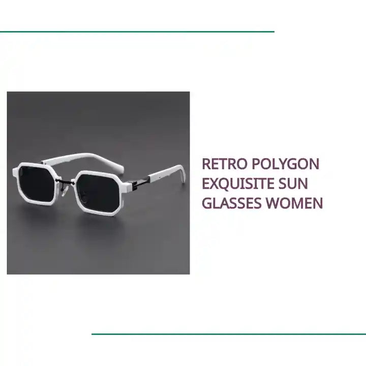 Retro Polygon Exquisite Sun Glasses Women by@Outfy