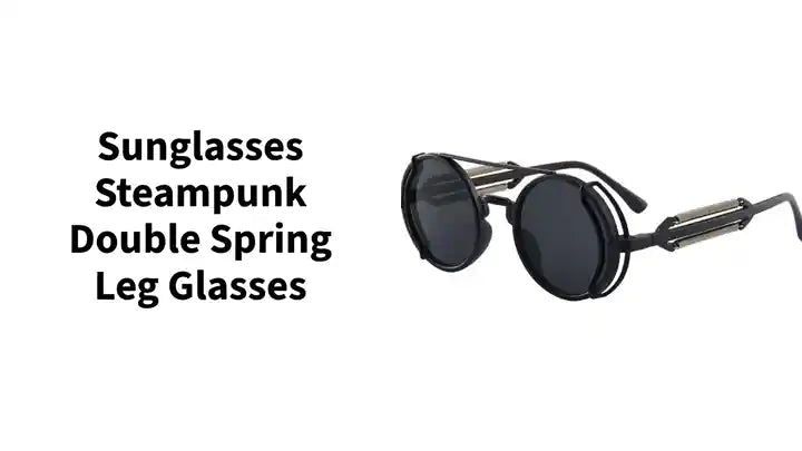 Sunglasses Steampunk Double Spring Leg Glasses by@Outfy