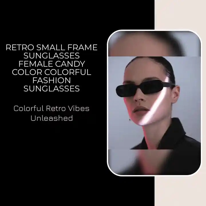 Retro Small Frame Sunglasses Female Candy Color Colorful Fashion Sunglasses by@Outfy