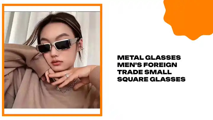 Metal Glasses Men's Foreign Trade Small Square Glasses by@Outfy