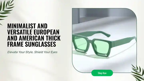 Minimalist And Versatile European And American Thick Frame Sunglasses by@Outfy