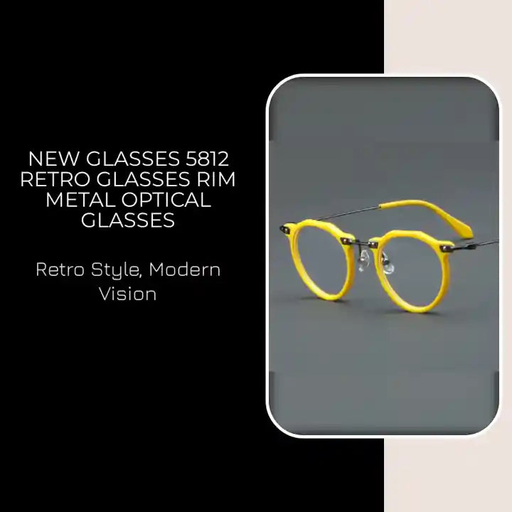 New Glasses 5812 Retro Glasses Rim Metal Optical Glasses by@Outfy